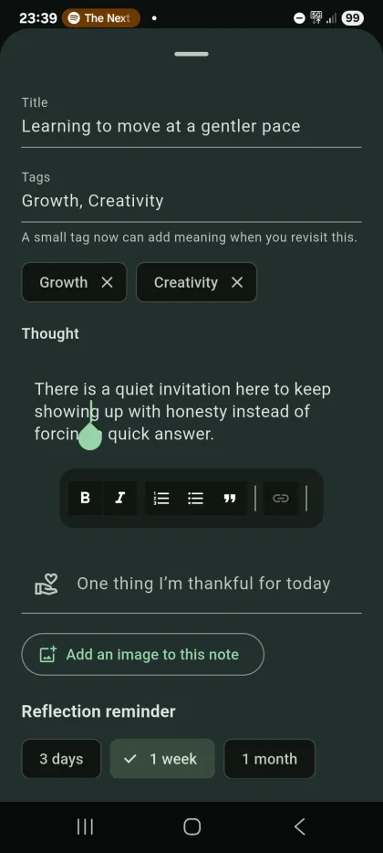 Capture a thought